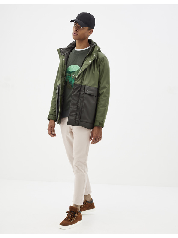 Celio Sötétzöld kabát Celio Supheatgum