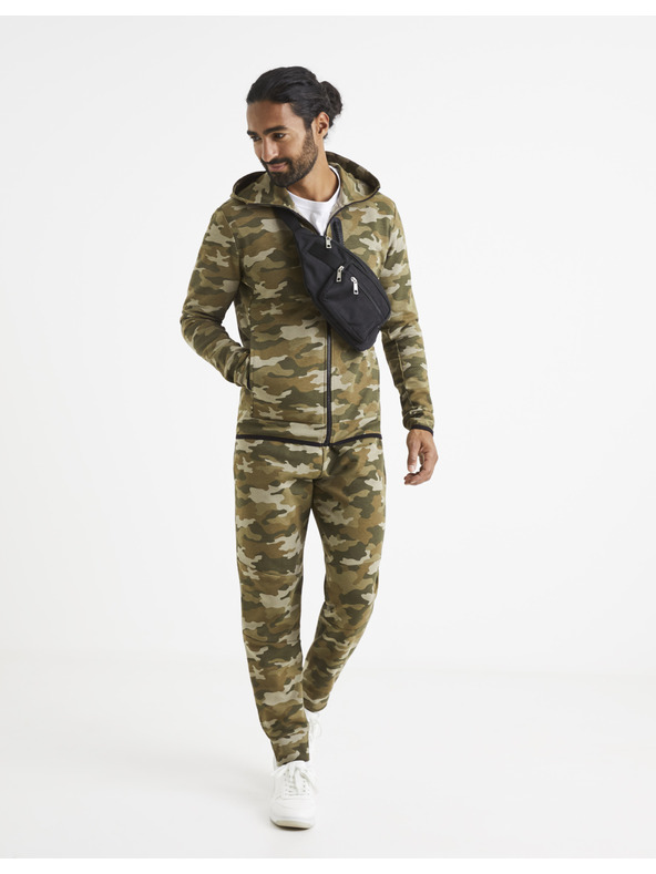 Celio Khaki színű, mintás melegítőnadrág Celio Vojogyoke