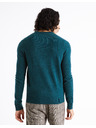 Celio Petrol férfi merinói gyapjú pulóver Celio Cenormal