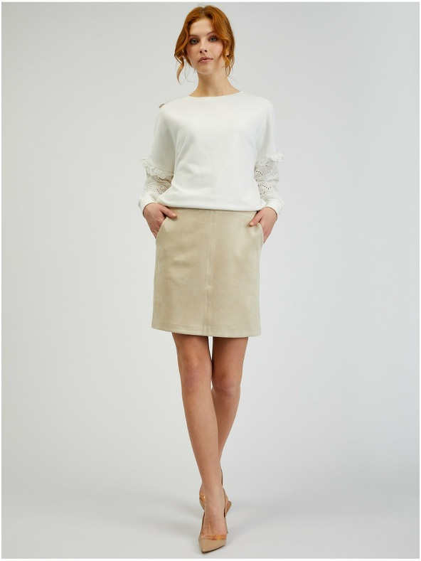Orsay ORSAY bézs velúr női szoknya