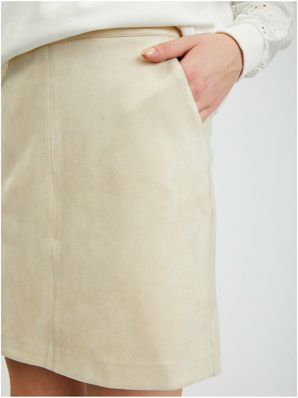 Orsay ORSAY bézs velúr női szoknya