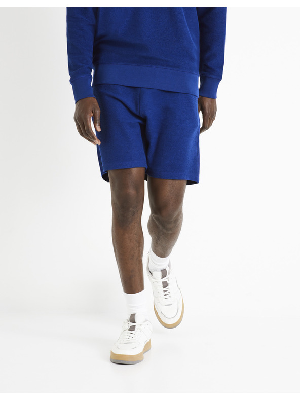 Celio Sötétkék férfi melegítőnadrág rövidnadrág Celio Doreverse