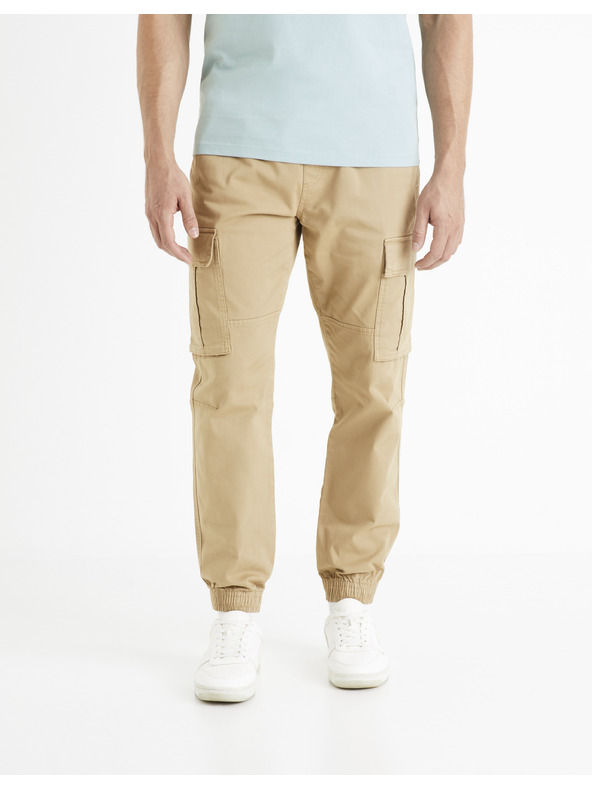 Celio Bézs színű férfi cargo nadrág Celio Docar