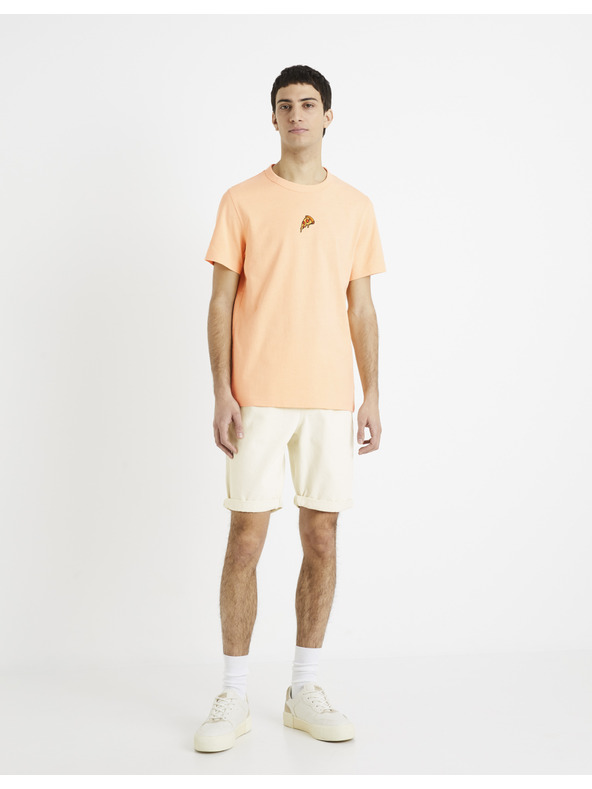 Celio Krémszínű férfi farmer rövidnadrág Celio Dojogdenbm