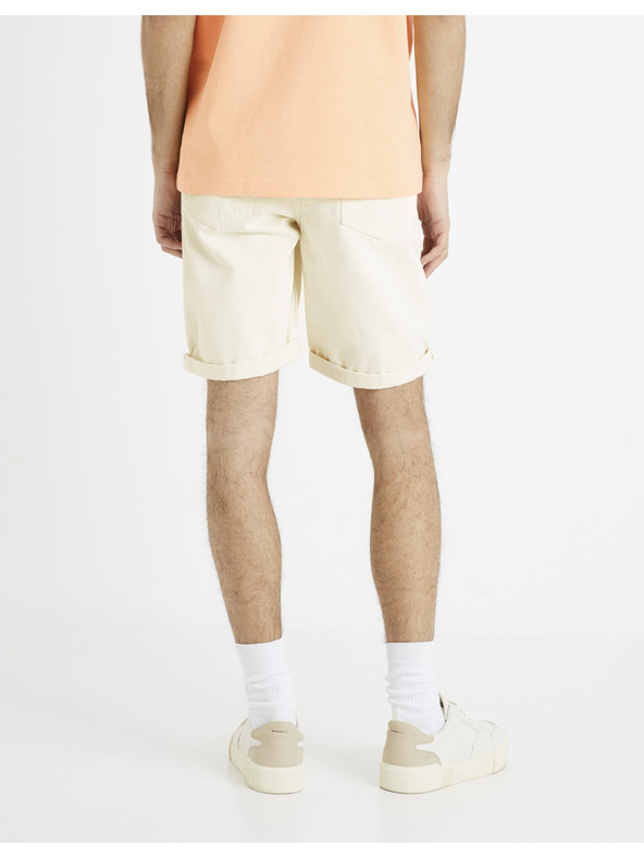 Celio Krémszínű férfi farmer rövidnadrág Celio Dojogdenbm
