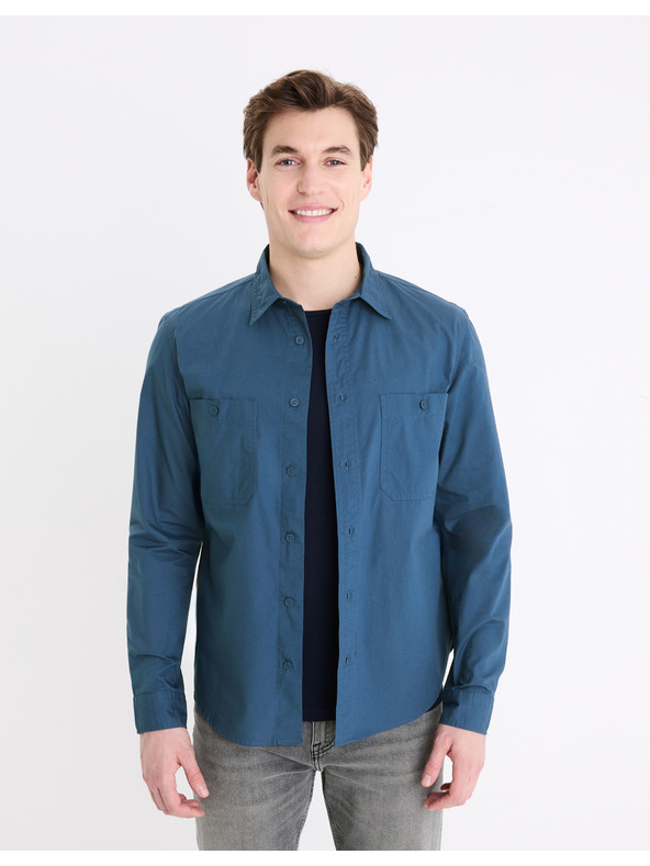 Celio Sötétkék férfi ing Celio Gagusti2