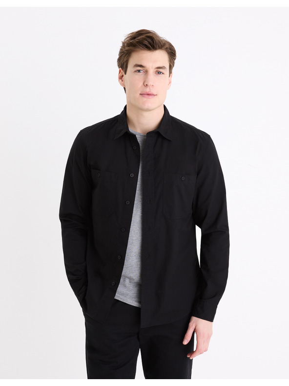 Celio Fekete férfi ing Celio Gagusti2