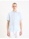 Celio Világoskék férfi csíkos lenvászon ing Celio Damarlin