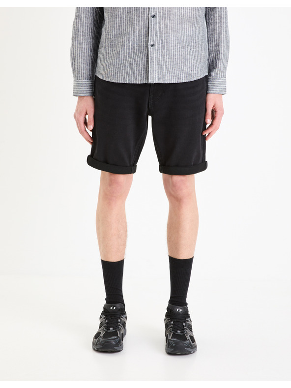 Celio Fekete férfi farmer rövidnadrág Celio Boknitbm