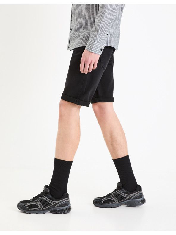 Celio Fekete férfi farmer rövidnadrág Celio Boknitbm