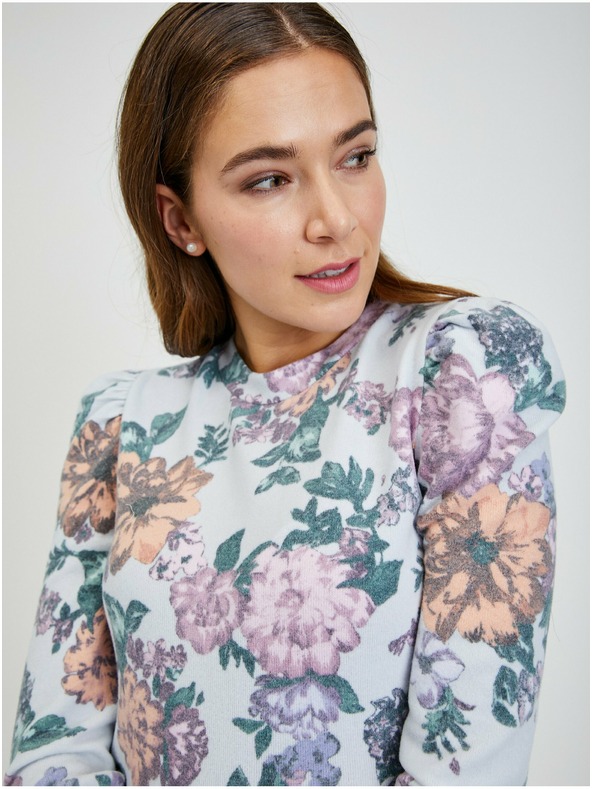 Orsay ORSAY vilgásoszürke női virágmintás póló