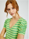 Orsay ORSAY sárga-zöld csíkos női póló