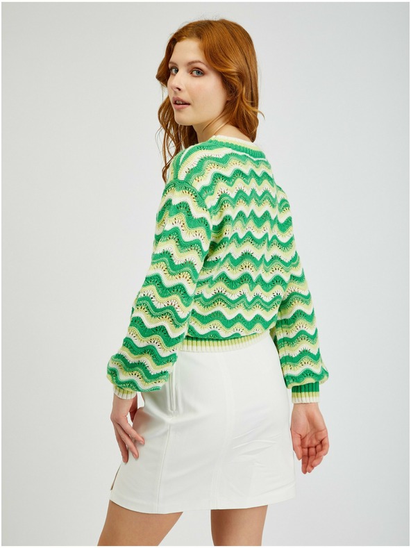 Orsay ORSAY zöld-sárga csíkos női pulóver