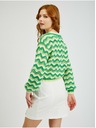 Orsay ORSAY zöld-sárga csíkos női pulóver