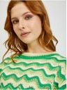 Orsay ORSAY zöld-sárga csíkos női pulóver