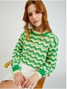 Orsay ORSAY zöld-sárga csíkos női pulóver