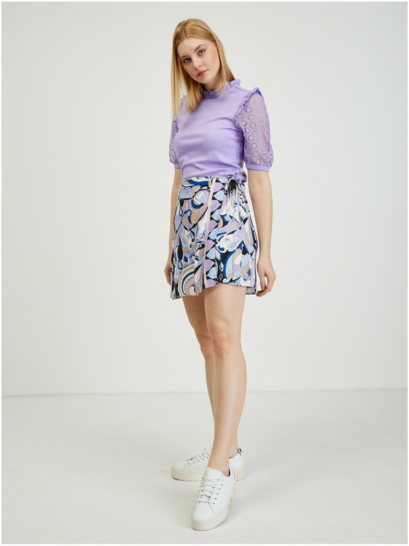 Orsay ORSAY kék-lila mintás átkötős női szoknya/rövidnadrág