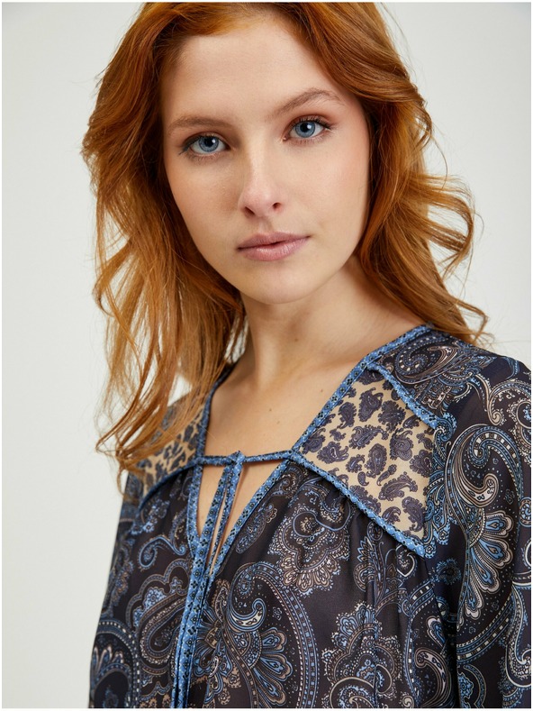 Orsay ORSAY sötétkék virágmintás női blúz