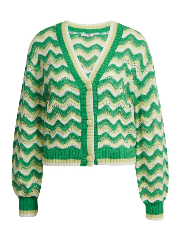 Orsay ORSAY zöld csíkos női kardigán