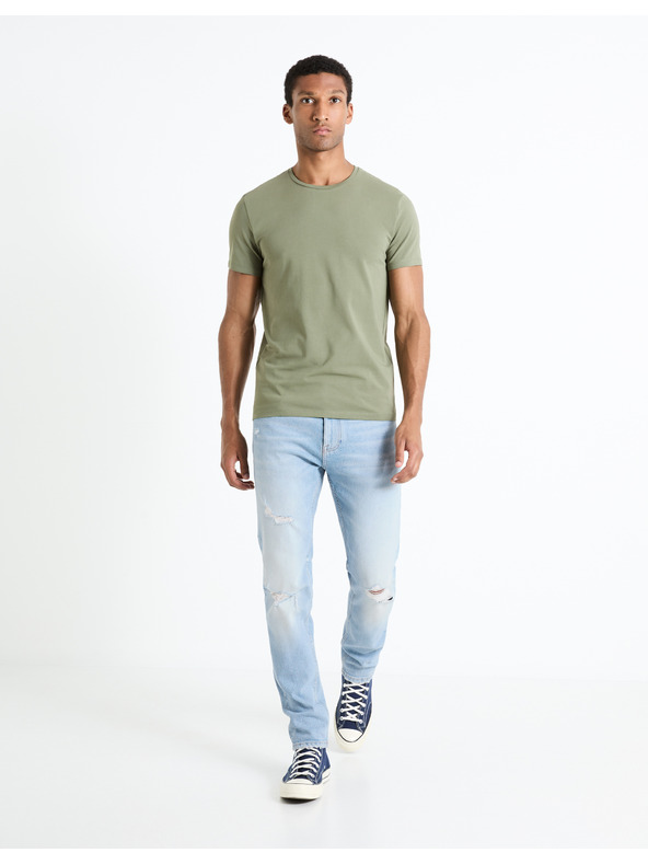 Celio Világoskék férfi slim fit farmer Celio Fostroy