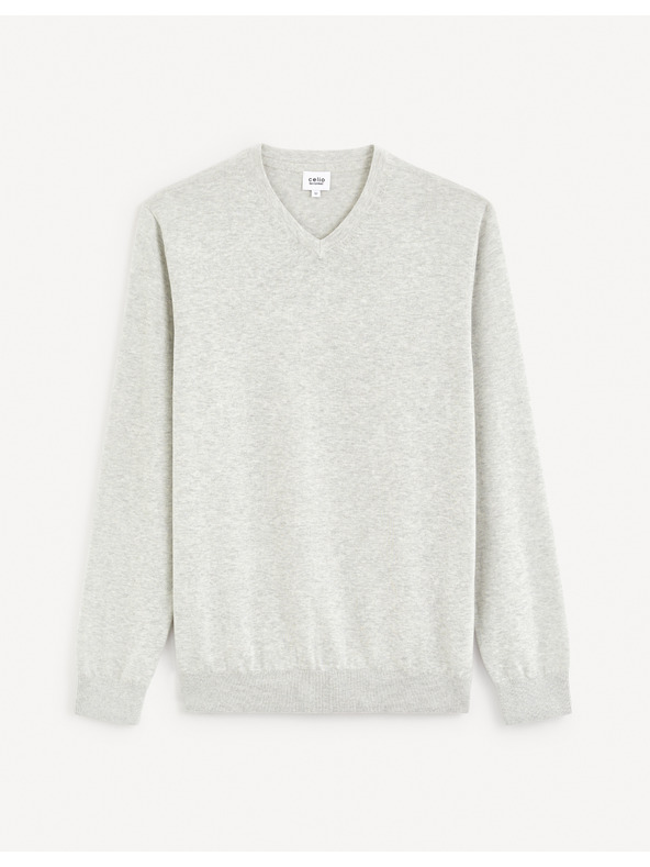 Celio Világosszürke férfi alap pulóver Celio Decoton