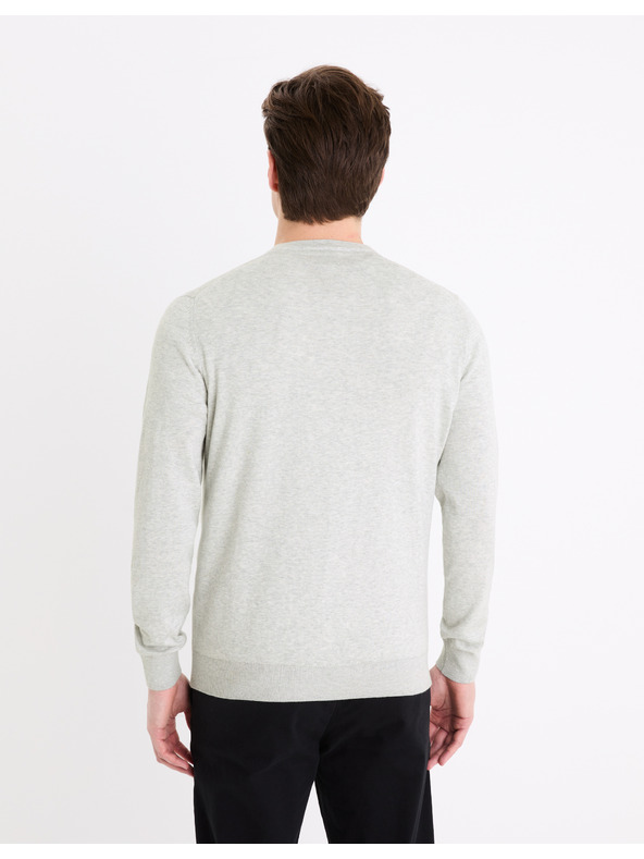 Celio Világosszürke férfi alap pulóver Celio Decoton