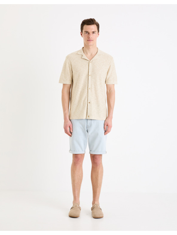 Celio Világoskék Férfi farmer rövidnadrág Celio Boknitbm