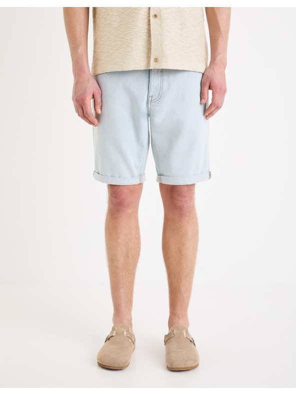 Celio Világoskék Férfi farmer rövidnadrág Celio Boknitbm
