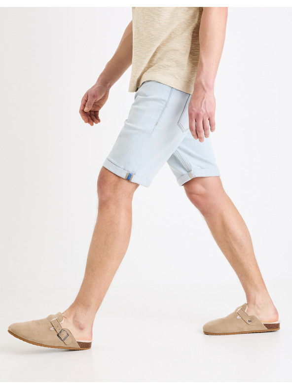 Celio Világoskék Férfi farmer rövidnadrág Celio Boknitbm