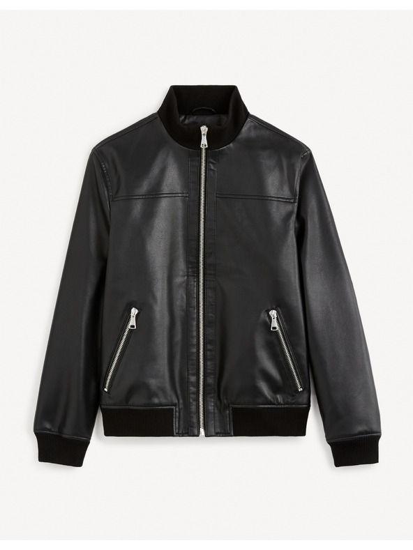 Celio Fekete férfi bőrdzseki Celio Gumati