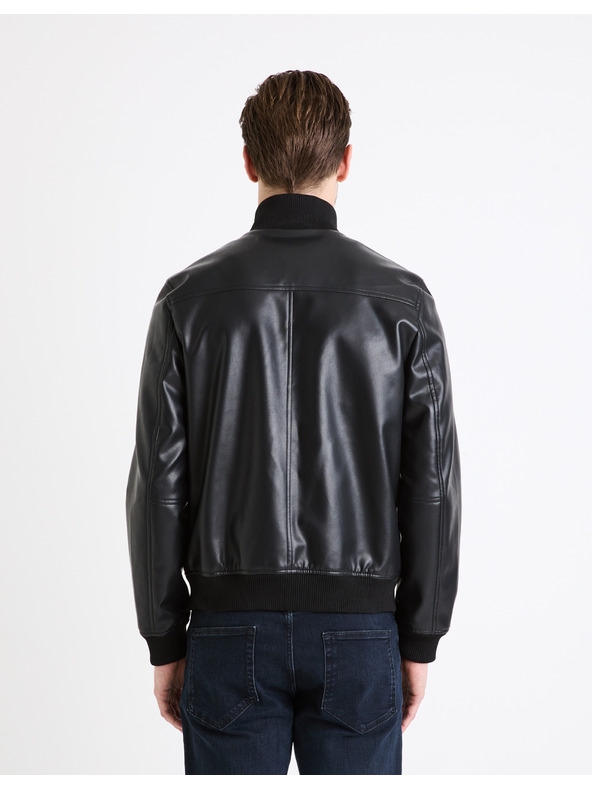 Celio Fekete férfi bőrdzseki Celio Gumati