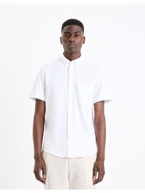 Celio Fehér férfi rövid ujjú ing Celio Barik