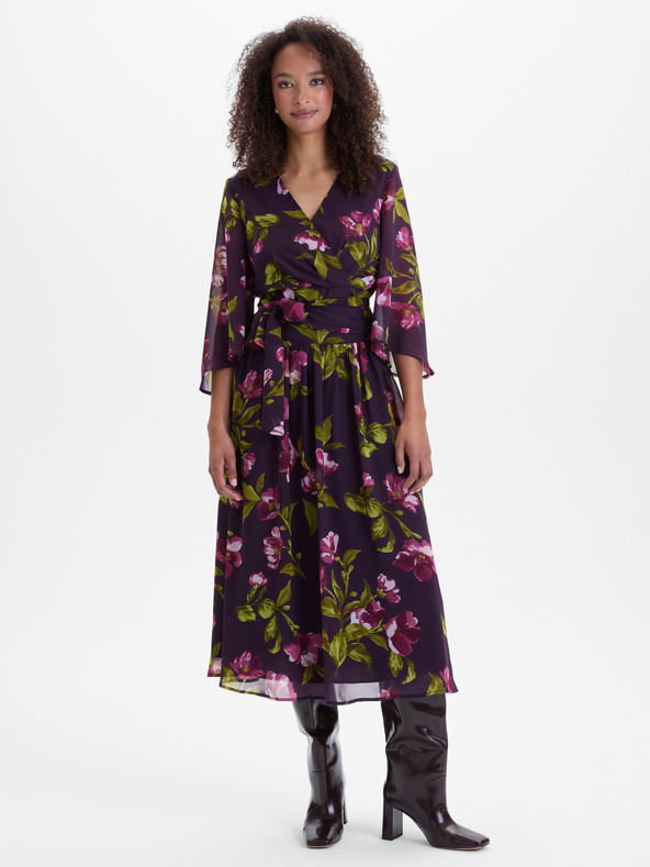 Orsay ORSAY Lila női átlapolt blúz virágmintával