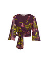 Orsay ORSAY Lila női átlapolt blúz virágmintával