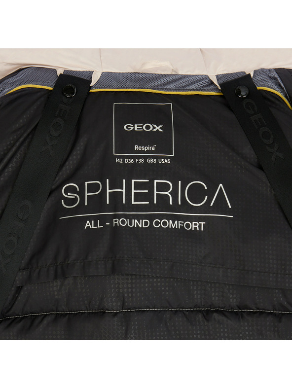 Geox Krémszínű női tollkabát Geox Spherica