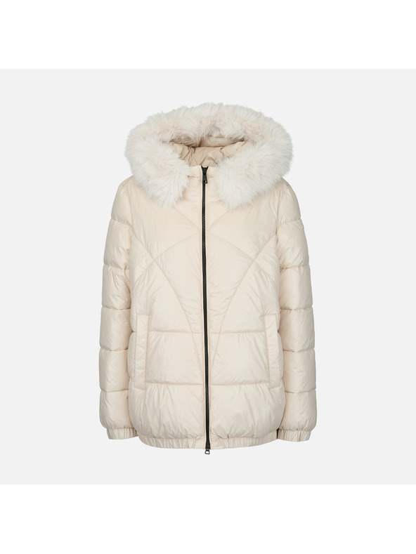 Geox Krémszínű női tollkabát Geox Backsie