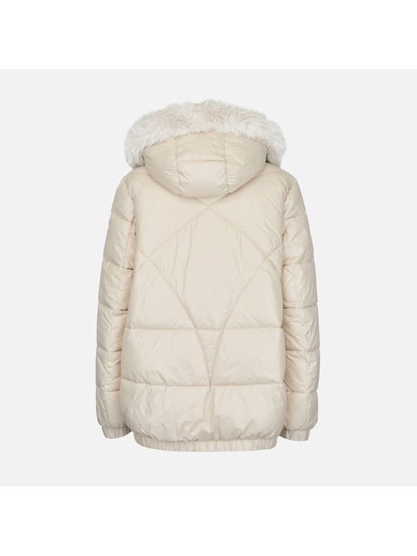 Geox Krémszínű női tollkabát Geox Backsie