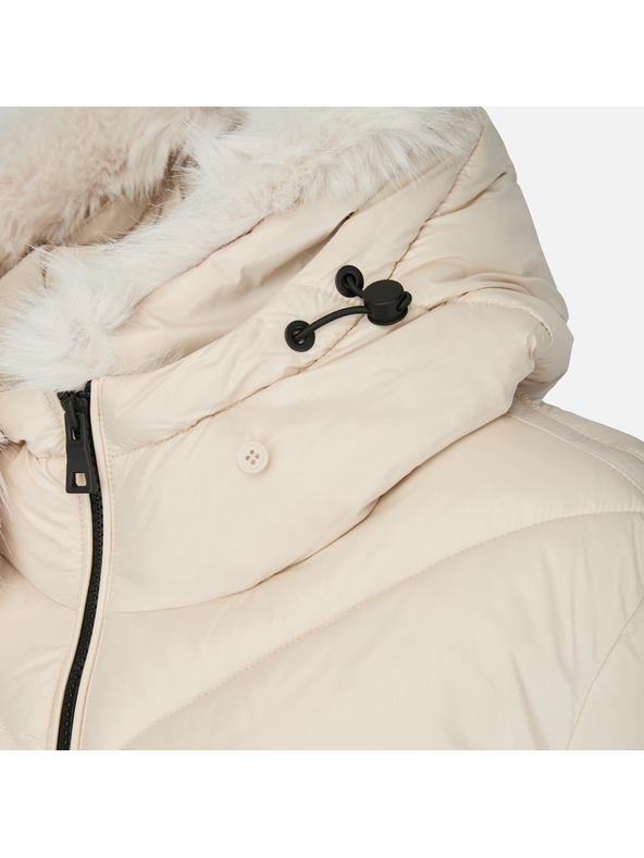 Geox Krémszínű női tollkabát Geox Backsie