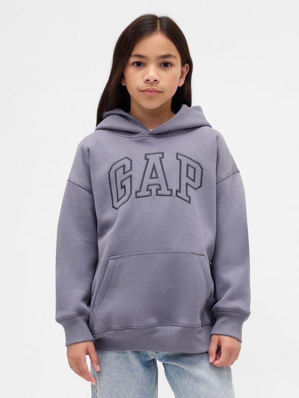 GAP Gyerek pulóver logóval és fleece béléssel GAP