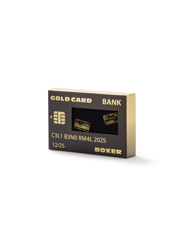 Celio Ajándékcsomag boxeralsó arany hitelkártya