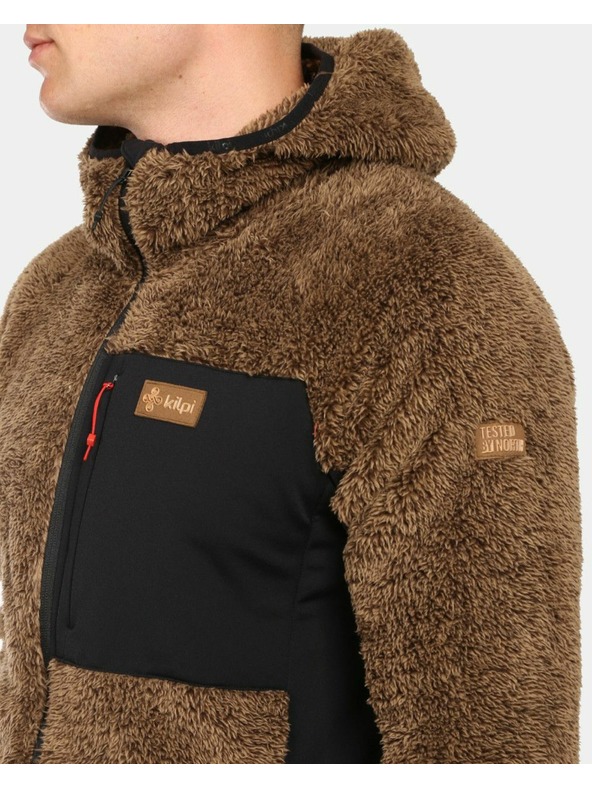 Kilpi Kilpi NORKA-M férfi bolyhos kapucnis polár pulóver Barna
