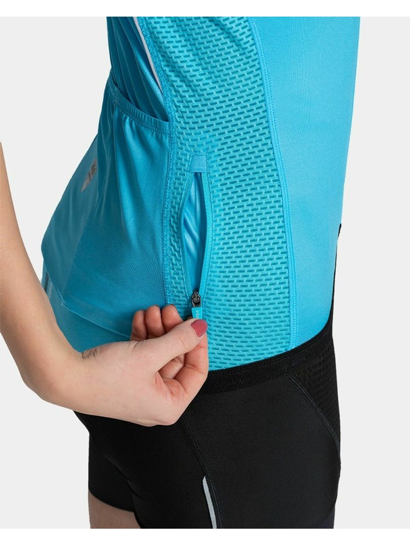 Kilpi Világoskék női cipzáras sportpóló Kilpi CORRIDOR