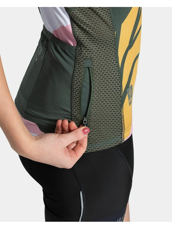 Kilpi Zöld és rózsaszín női cipzáras sportpóló Kilpi RITAEL