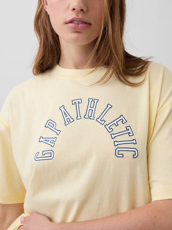GAP Oversize póló Athletic VintageSoft logóval GAP