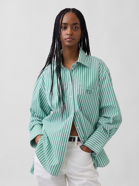 GAP Oversize popelin ing Big Shirt logóval GAP