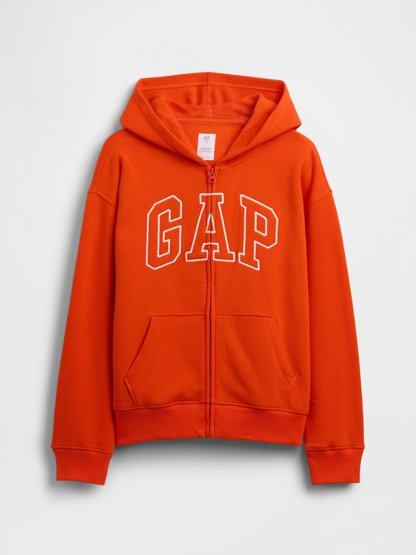 GAP Gyerek pulóver logóval és fleece béléssel GAP