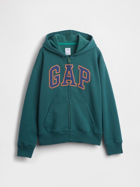 GAP Gyerek pulóver logóval és fleece béléssel GAP
