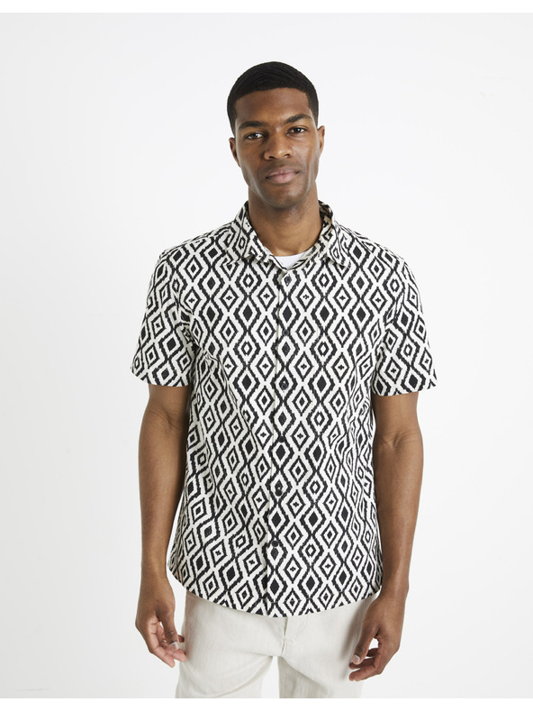 Celio Fekete-fehér férfi mintás ing Celio Daprinta