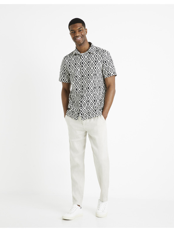 Celio Fekete-fehér férfi mintás ing Celio Daprinta