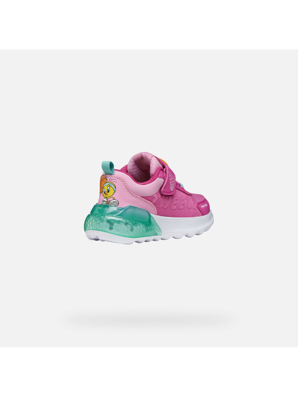 Geox Rózsaszín Geox Activart Illuminus világító lány edzőcipő